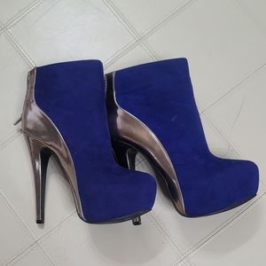 Blue and Silver Booties